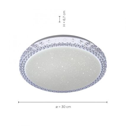 Leuchten Direkt 14370-00 - Iluminação de teto LED com regulação FRIDA LED/12W/230V