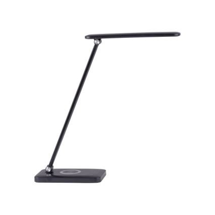 Leuchten Direkt 14415-16 - Candeeiro de mesa tácil LED com regulação e carregamento sem fios FLORENTINA LED/5W/230V 3000-5000K preto + USB