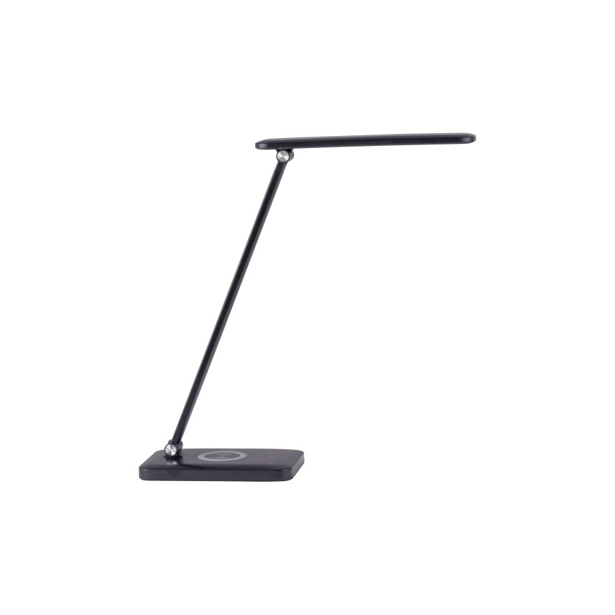 Leuchten Direkt 14415-16 - Candeeiro de mesa tácil LED com regulação e carregamento sem fios FLORENTINA LED/5W/230V 3000-5000K preto + USB
