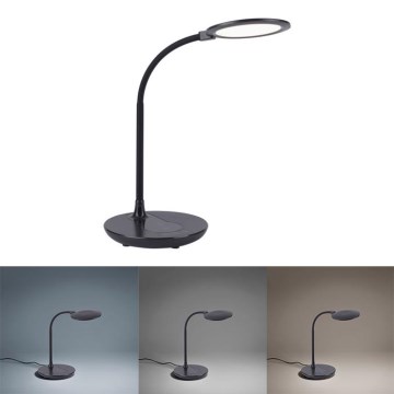 Leuchten Direkt 14416-18 - Candeeiro de mesa táctil LED com regulação e carregamento sem fios ASTRID LED/5W/230V 3000/4000/5500K + USB