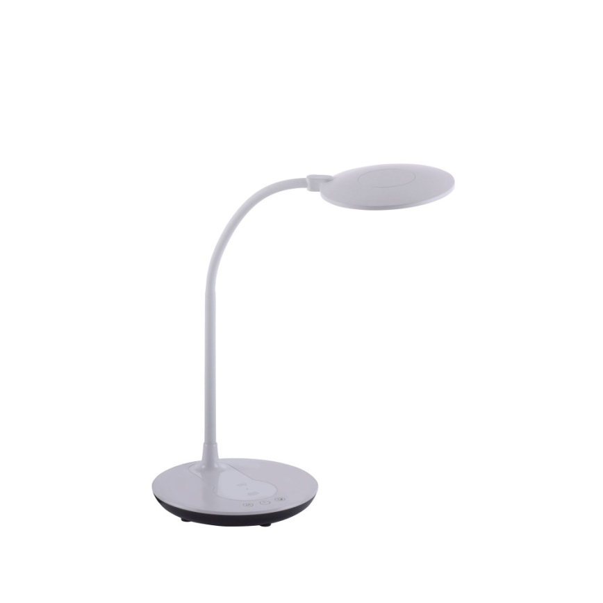 Leuchten Direkt 14416-18- Candeeiro de mesa táctil LED com regulação e carregamento sem fios ASTRID LED/5W/230V 3000/4000/5500K + USB
