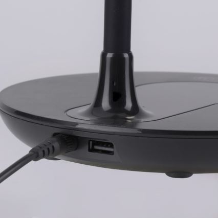 Leuchten Direkt 14416-18 - Candeeiro de mesa táctil LED com regulação e carregamento sem fios ASTRID LED/5W/230V 3000/4000/5500K + USB