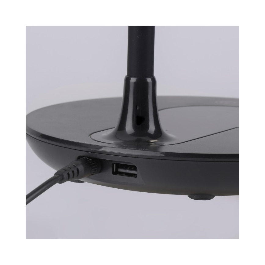 Leuchten Direkt 14416-18 - Candeeiro de mesa táctil LED com regulação e carregamento sem fios ASTRID LED/5W/230V 3000/4000/5500K + USB