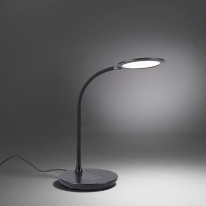 Leuchten Direkt 14416-18 - Candeeiro de mesa táctil LED com regulação e carregamento sem fios ASTRID LED/5W/230V 3000/4000/5500K + USB