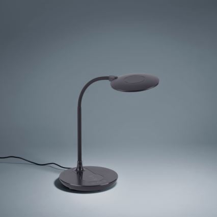 Leuchten Direkt 14416-18 - Candeeiro de mesa táctil LED com regulação e carregamento sem fios ASTRID LED/5W/230V 3000/4000/5500K + USB