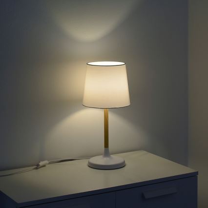 Leuchten Direkt 14423-16 - Candeeiro de mesa NIMA 1xE14/40W/230V branco