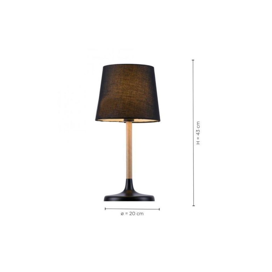 Leuchten Direkt 14423-18 - Candeeiro de mesa NIMA 1xE14/40W/230V preto