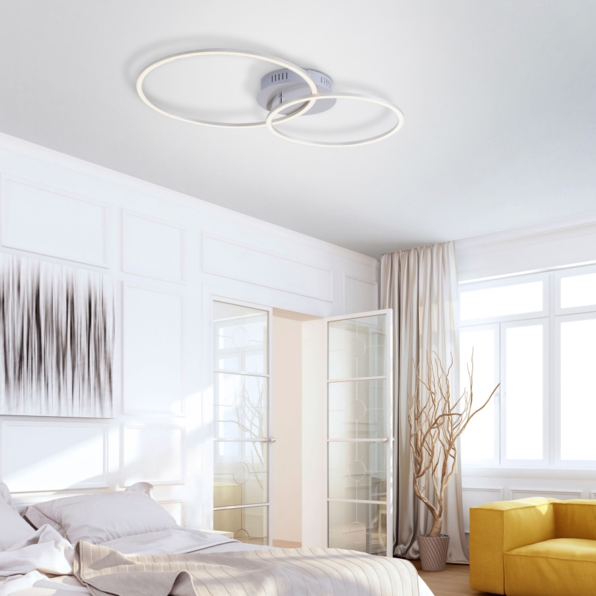 Leuchten Direkt 14537-55 - Iluminação de teto LED com regulação IVANKA LED/14W/230V + LED/12W