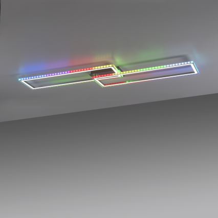 Leuchten Direkt 14635-55 - Iluminação de teto LED RGB com regulação FELIX LED/34,5W/230V + controlo remoto