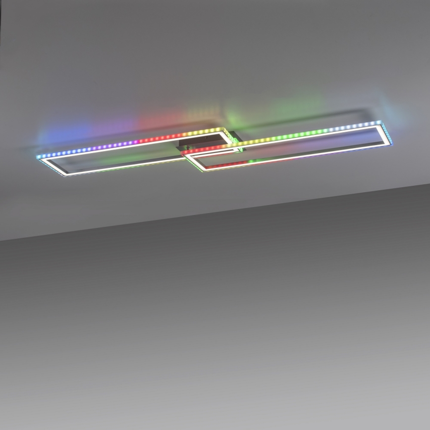 Leuchten Direkt 14635-55 - Iluminação de teto LED RGB com regulação FELIX LED/34,5W/230V + controlo remoto