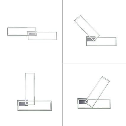 Leuchten Direkt 14635-55 - Iluminação de teto LED RGB com regulação FELIX LED/34,5W/230V + controlo remoto