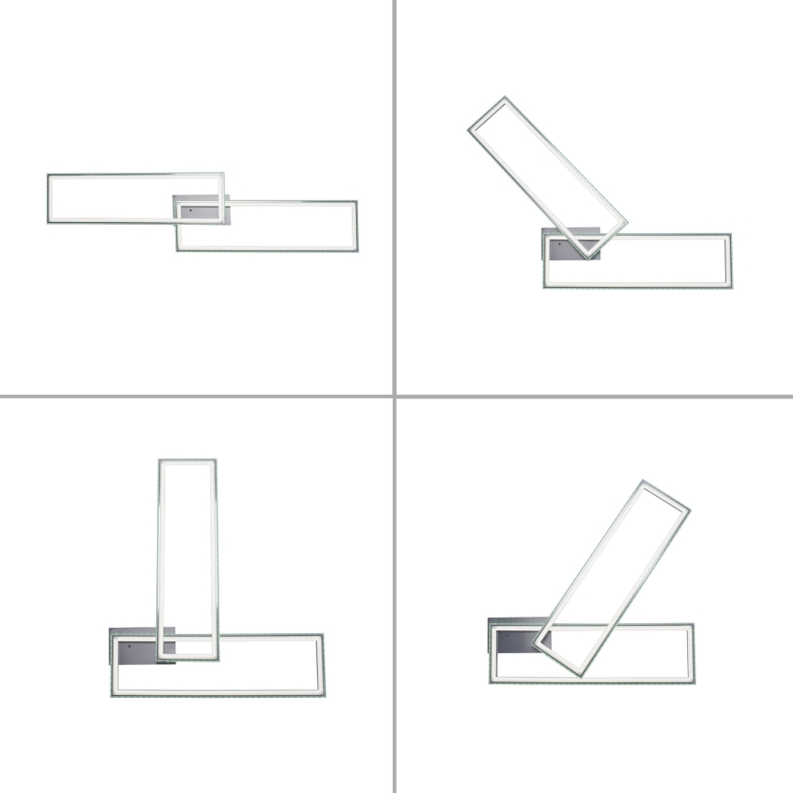 Leuchten Direkt 14635-55 - Iluminação de teto LED RGB com regulação FELIX LED/34,5W/230V + controlo remoto