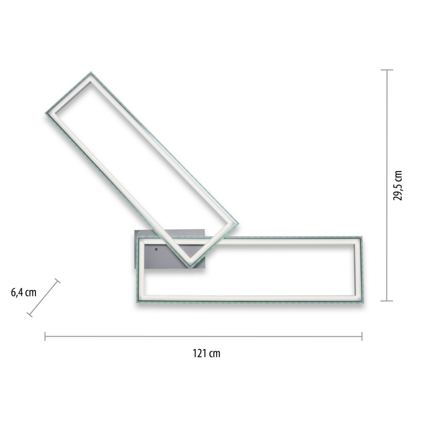 Leuchten Direkt 14635-55 - Iluminação de teto LED RGB com regulação FELIX LED/34,5W/230V + controlo remoto