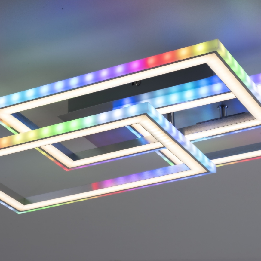 Leuchten Direkt 14636-55 - Iluminação de teto LED RGB com regulação FELIX LED/35W/230V + controlo remoto