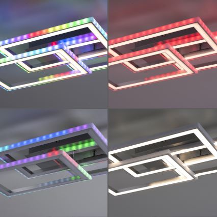Leuchten Direkt 14636-55 - Iluminação de teto LED RGB com regulação FELIX LED/35W/230V + controlo remoto