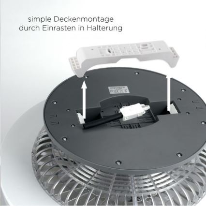 Leuchten Direkt 14645-55 - Iluminação LED com ventoinha LEONARD LED/27W/230V