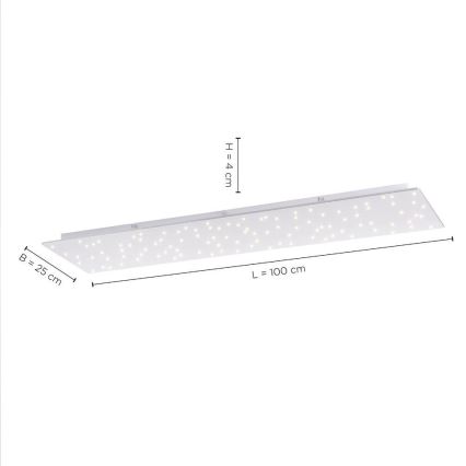 Leuchten Direkt 14672-55 - Iluminação de teto LED com regulação SPARKLE LED/18W/230V + controlo remoto