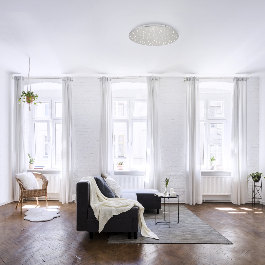 Leuchten Direkt 14673-55 - Luz de teto fosca LED SPARKLE LED/18W/230V + controlo remoto