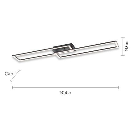 Leuchten Direkt 14691-18 - Iluminação de teto LED com regulação IVEN LED/36W/230V