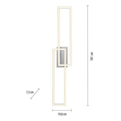 Leuchten Direkt 14691-55 - Candelabro integrado LED com regulação IVEN 2xLED/18W/230V