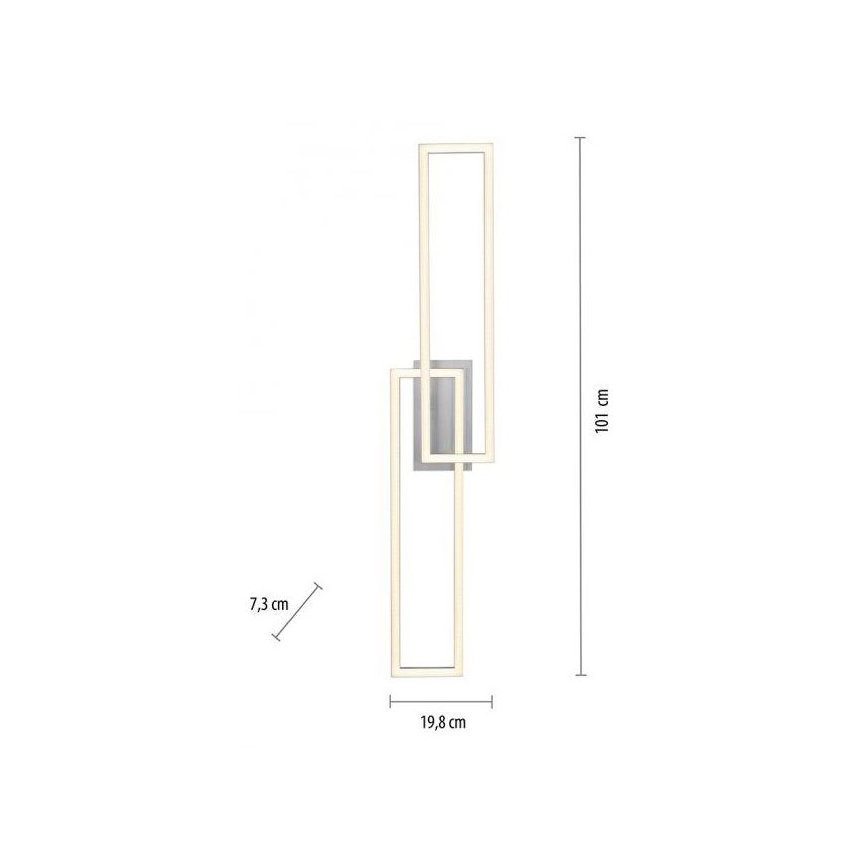 Leuchten Direkt 14691-55 - Candelabro integrado LED com regulação IVEN 2xLED/18W/230V