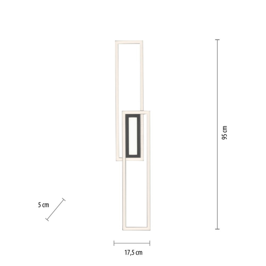 Leuchten Direkt 14696-18 - Candelabro integrado LED com regulação ASMIN LED/45W/230V