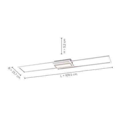 Leuchten Direkt 14711-55 - Iluminação de teto LED com regulação ASMIN LED/42W/230V 3000-5000K + controlo remoto