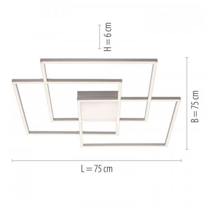 Leuchten Direkt 14713-55- Candelabro montado à superfície LED com regulação ASMIN LED/45W/230V + controlo remoto