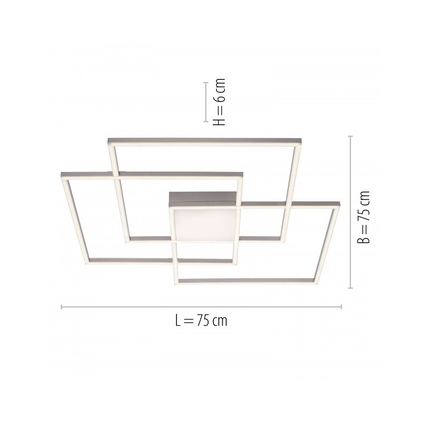 Leuchten Direkt 14713-55- Candelabro montado à superfície LED com regulação ASMIN LED/45W/230V + controlo remoto