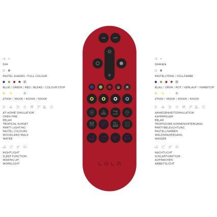 Leuchten Direkt 14742-16 - Iluminação de teto LED RGB com regulação JUPI LOLASMART LED/18W/230V Tuya 2700-5000K + controlo remoto