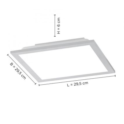 Leuchten Direkt 14754-21- Iluminação de teto LED com regulação FLAT LED/20W/230V 2700K-5000K + controlo remoto