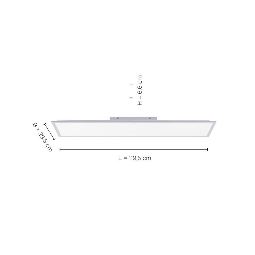 Leuchten Direkt 14757-21- Painel montado à superfície LED com regulação FLAT LED/36W/230V 2700-5000K prateado + controlo remoto