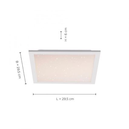 Leuchten Direkt 14760-16 - Iluminação de teto LED com regulação STARRYFLAT LED/20W/230V + controlo remoto