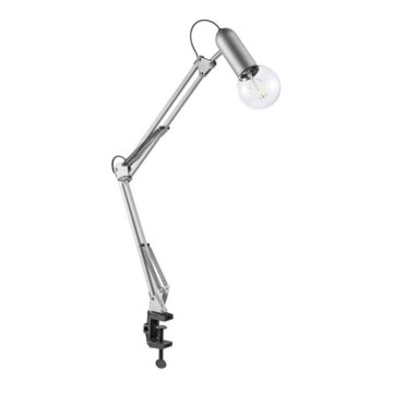 Leuchten Direkt 14773-55 - Candeeiro de mesa com clipe TURN ME 1xE27/60W/230V cromado mate