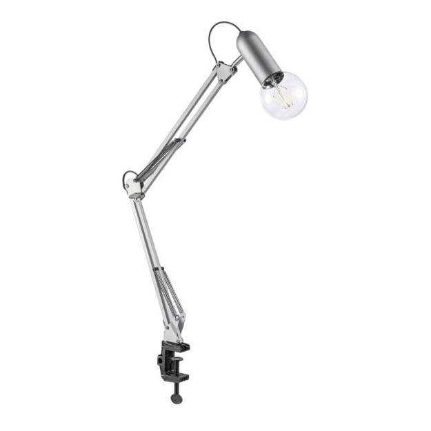 Leuchten Direkt 14773-55 - Candeeiro de mesa com clipe TURN ME 1xE27/60W/230V cromado mate