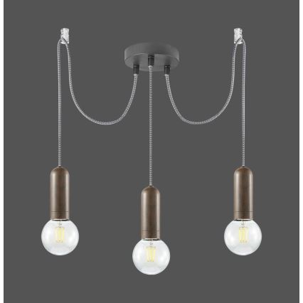 Leuchten Direkt 14776-48 - Candeeiro suspenso TURN ME 3xE27/60W/230V aranha