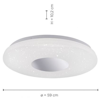 Leuchten Direkt 14822-17 - Iluminação de teto de casa de banho LED com sensor LAVINIA LED/40W/230V IP44