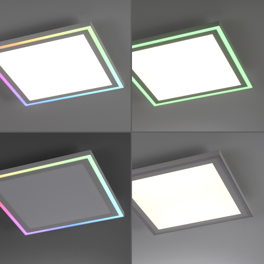 Leuchten Direkt 14900-16 - Iluminação de teto LED RGB com regulação EDGING LED/24W/230V + controlo remoto
