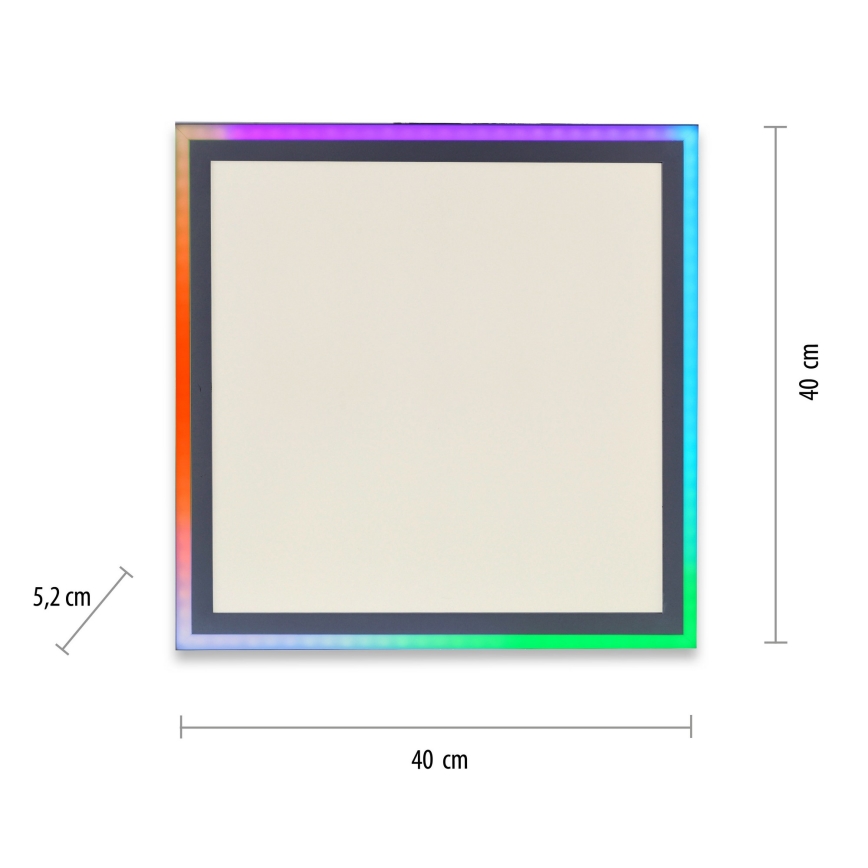 Leuchten Direkt 14900-16 - Iluminação de teto LED RGB com regulação EDGING LED/24W/230V + controlo remoto