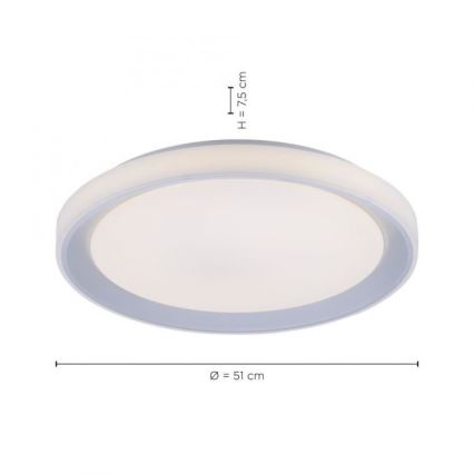 Leuchten Direkt 15110-21 - Iluminação de teto LED RGB com regulação LENI LOLASMART LED/40W/230V + controlo remoto