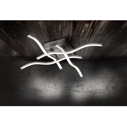 Leuchten Direkt 15131-55 - Candelabro montado à superfície LED WAWE 4xLED/4,6W/230V mate cromado