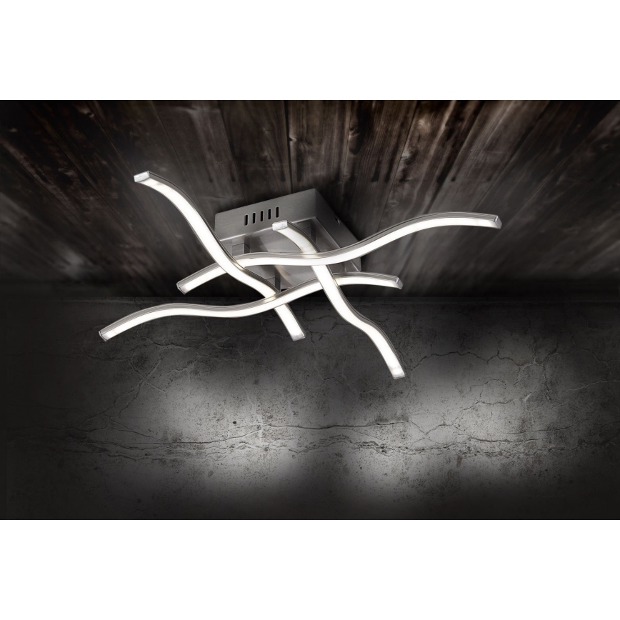 Leuchten Direkt 15131-55 - Candelabro montado à superfície LED WAWE 4xLED/4,6W/230V mate cromado