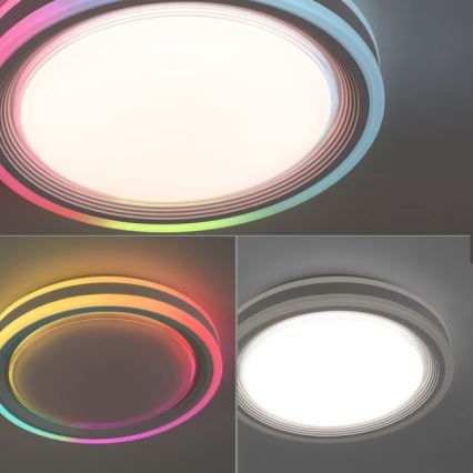 Leuchten Direkt 15152-16 - Iluminação de teto LED RGBW com regulação SPHERIC LED/18W/230V + controlo remoto