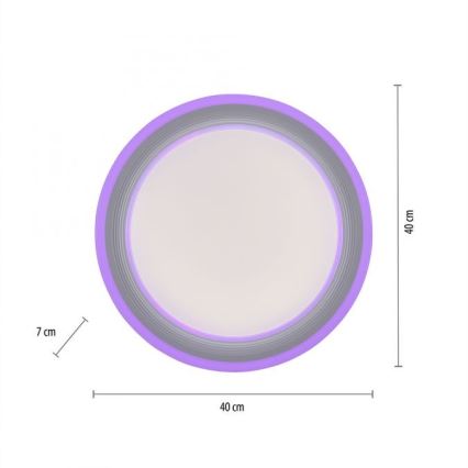 Leuchten Direkt 15152-16 - Iluminação de teto LED RGBW com regulação SPHERIC LED/18W/230V + controlo remoto