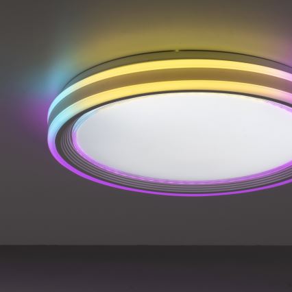 Leuchten Direkt 15154-16- Iluminação de teto LED RGB com regulação EDGING 39W/230V + controlo remoto