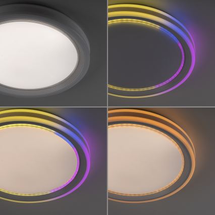 Leuchten Direkt 15154-16- Iluminação de teto LED RGB com regulação EDGING 39W/230V + controlo remoto