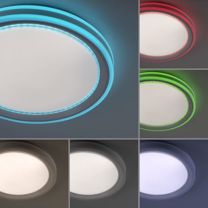 Leuchten Direkt 15154-16- Iluminação de teto LED RGB com regulação EDGING 39W/230V + controlo remoto