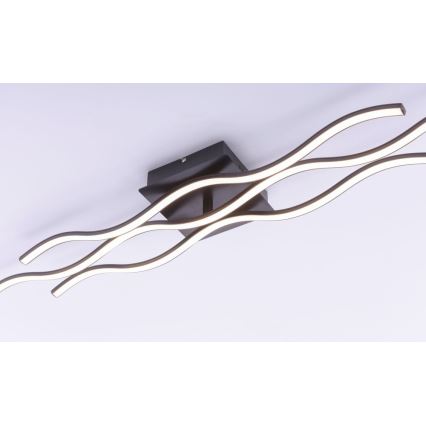 Leuchten Direkt 15166-18 - Candelabro montado à superfície LED WAWE LED/28W/230V preto