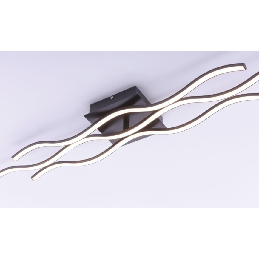 Leuchten Direkt 15166-18 - Candelabro montado à superfície LED WAWE LED/28W/230V preto