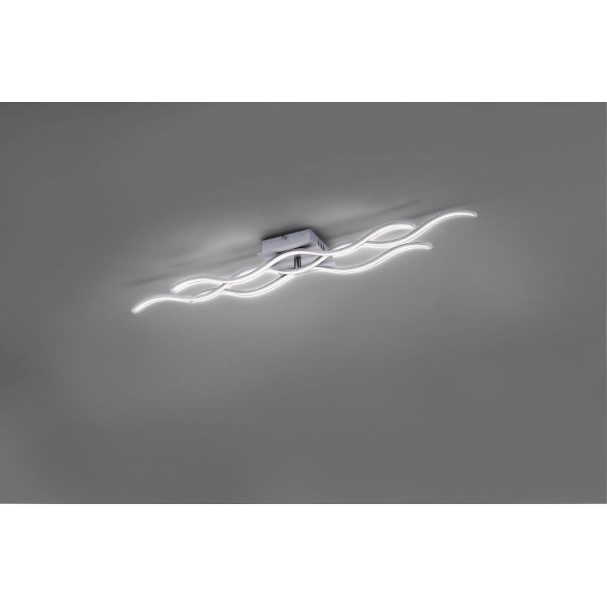Leuchten Direkt 15166-55 - Candelabro montado à superfície LED WAWE LED/28W/230V cromado mate